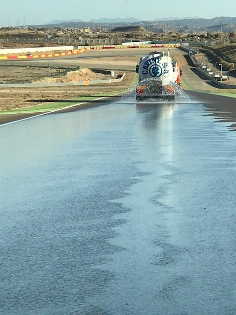 MTS Prepares the Track for Rain Tire Testing